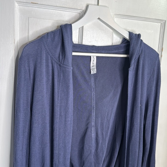 Athleta Harmony Wrap Long Sleeve Hooded Open Front Cardigan Sweater W1097 Sz S - Picture 6 of 12